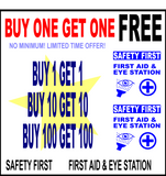 First Aid & Eye Station Decal (Buy one get one Free)